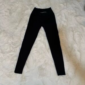 Alphalete size small black full length amplify leggings with booty scrunch